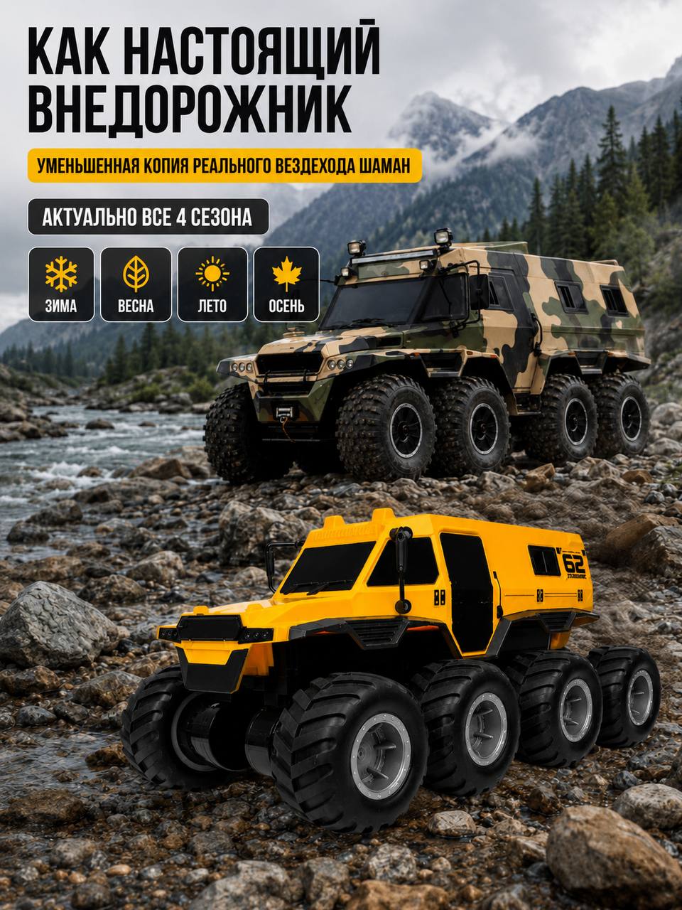 Внедорожник РУ MihokiToys 8х8 - фото 8