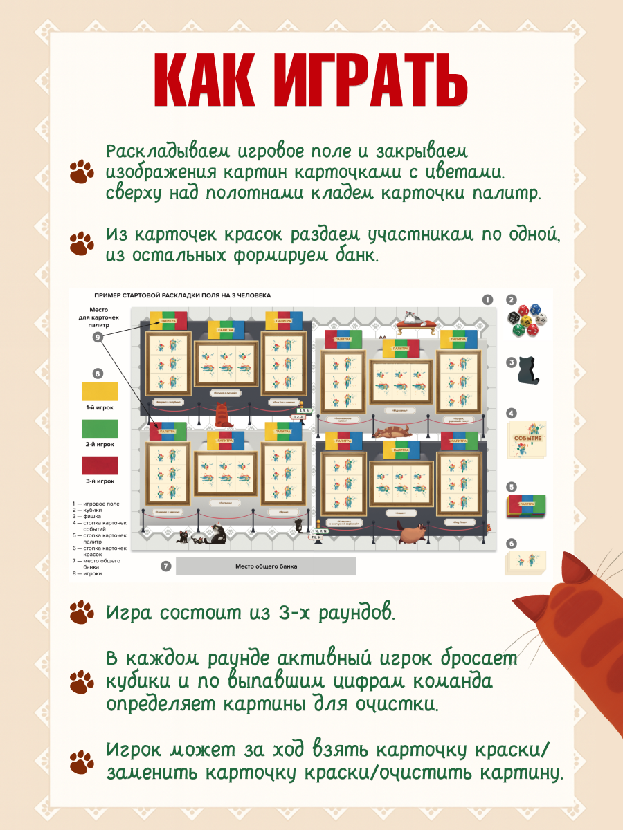 Настольная игра Игротека Коты на вернисаже - фото 6