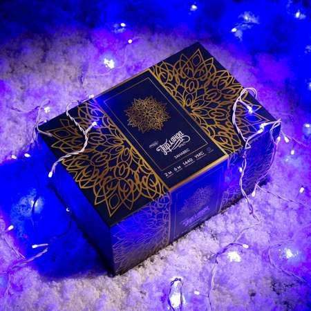 Гирлянда Luazon «Занавес» IP44 УМС белая нить 1440 LED свечение синее 220 В