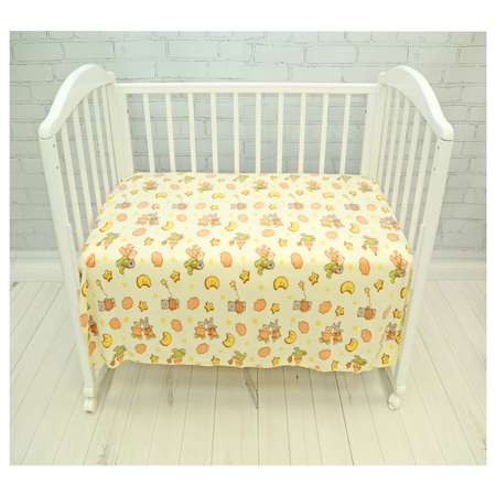 Плед флисовый Baby Nice 100х118 бежевый Мишки-зайки
