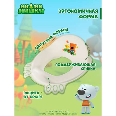 Накладка на унитаз Ми-Ми-Мишки детская с декором белая