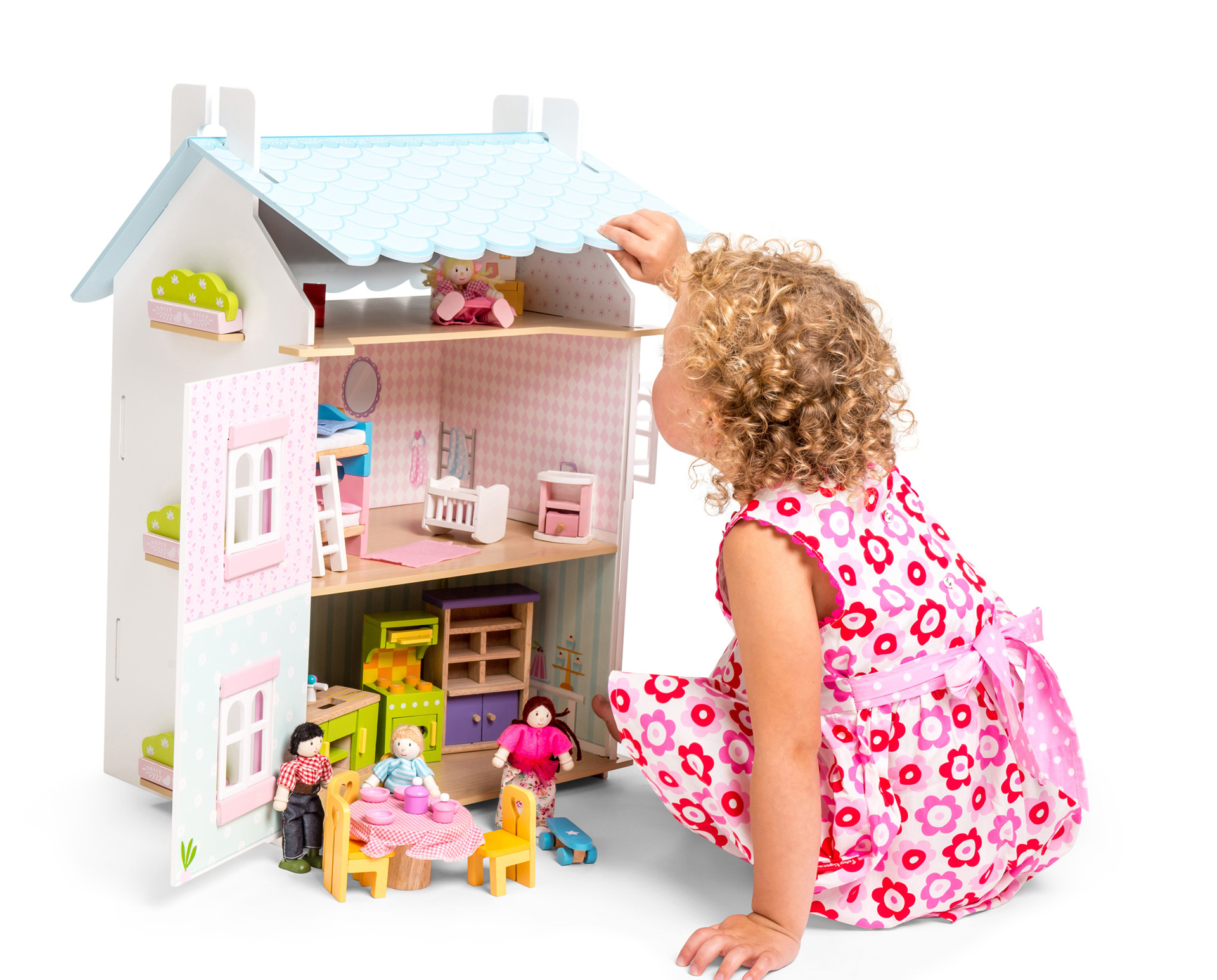 Домик для кукол Le Toy Van 63 см с мебелью H138 - фото 5