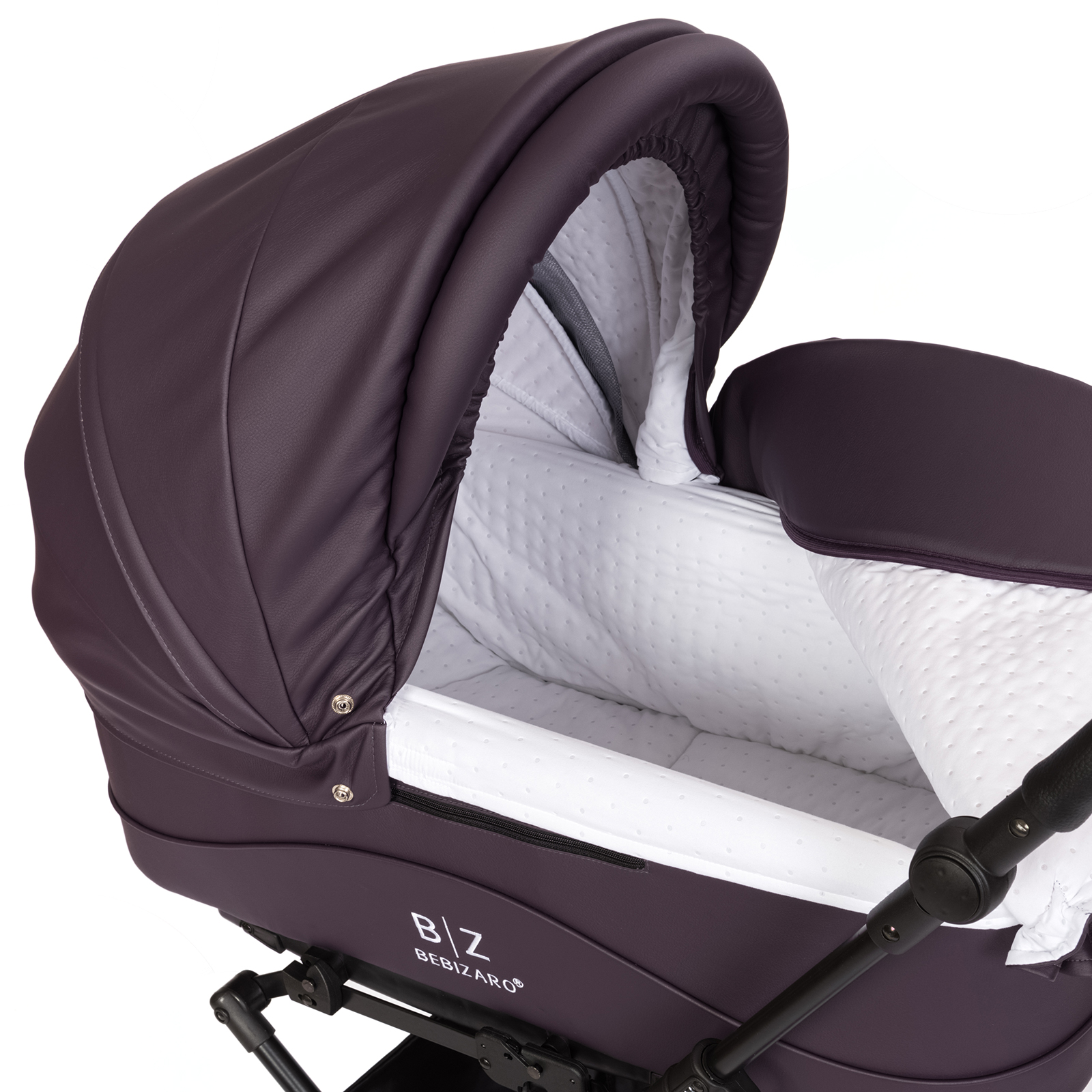 Коляска люлька Bebizaro Classic Plum - фото 6