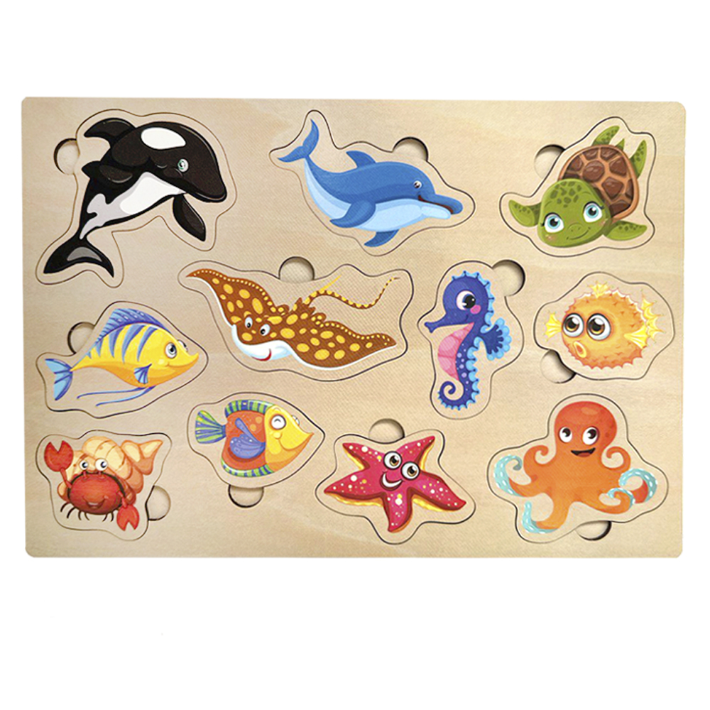 Игрушка Солнышко рамка-вкладыш Кто живет на море - фото 1