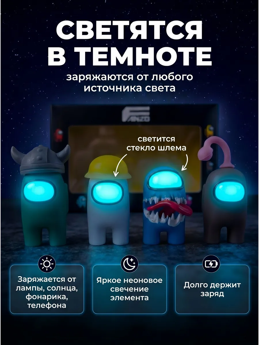 Игровой набор Fanzo Store Фигурки Амонг Ас 8 предметов - фото 3