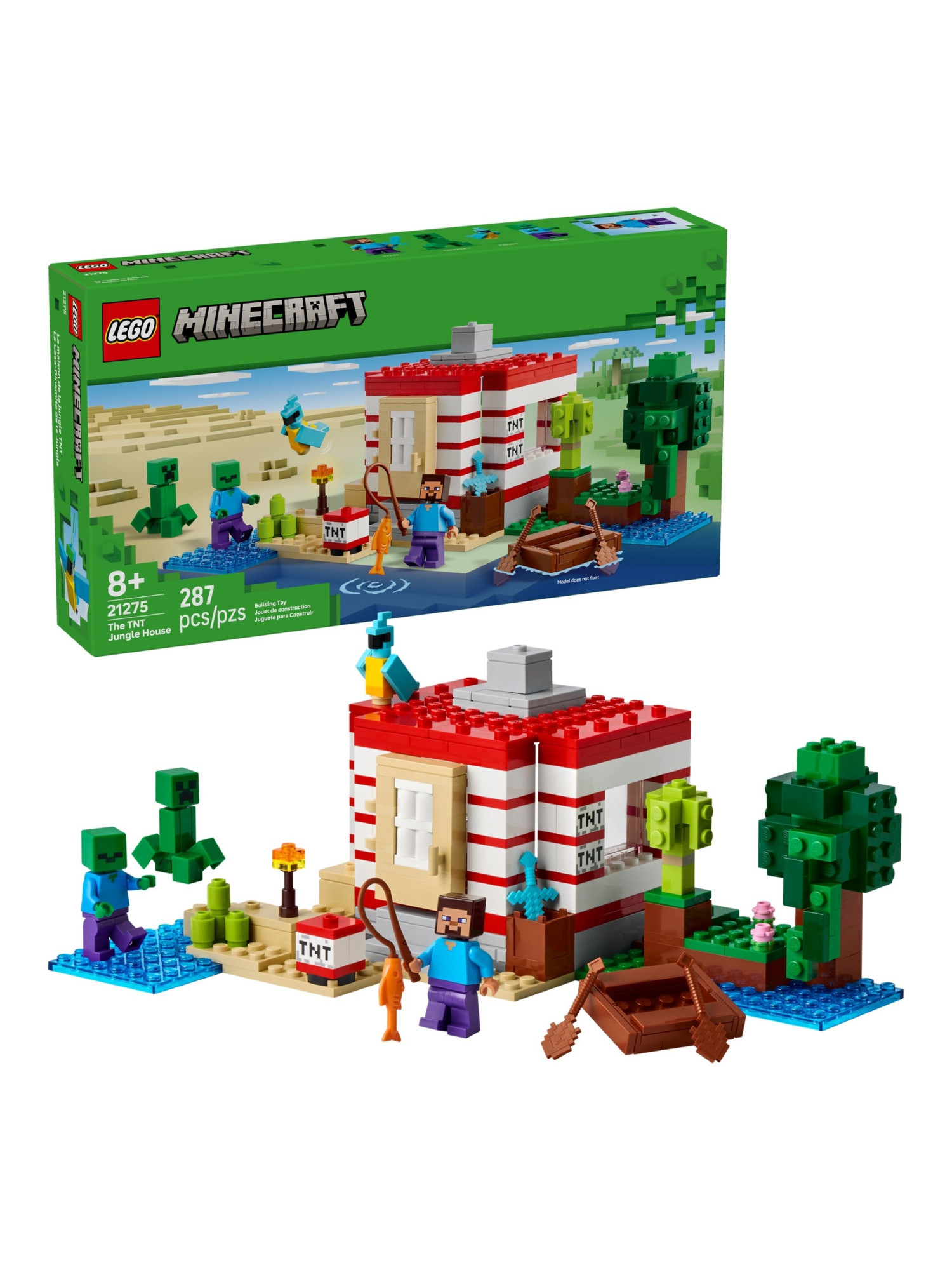Конструктор LEGO Minecraft Дом из динамита в джунглях 287 дет. - фото 4