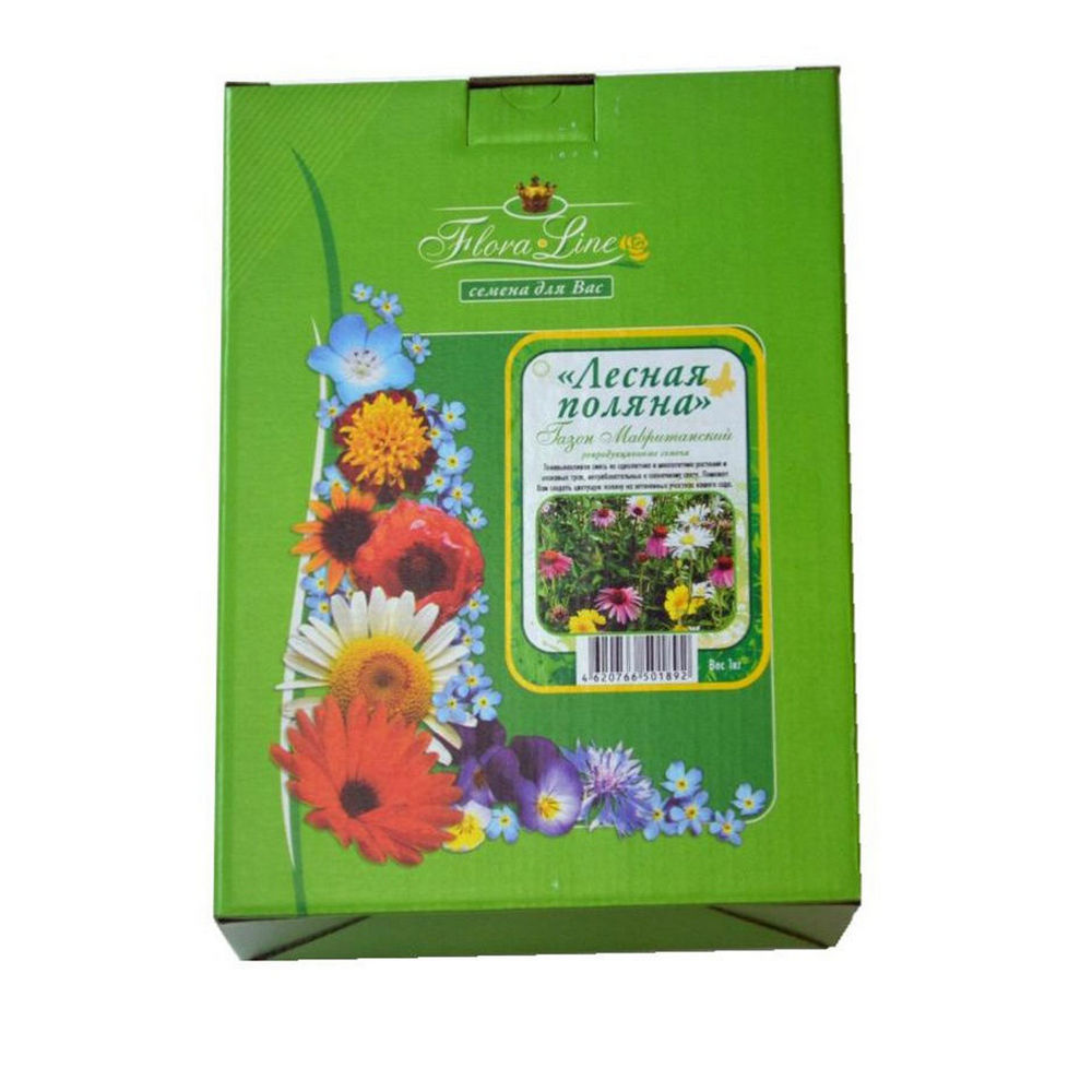 Семена трав Flora Line Мавританский газон Лесная Поляна коробка 1кг - фото 1