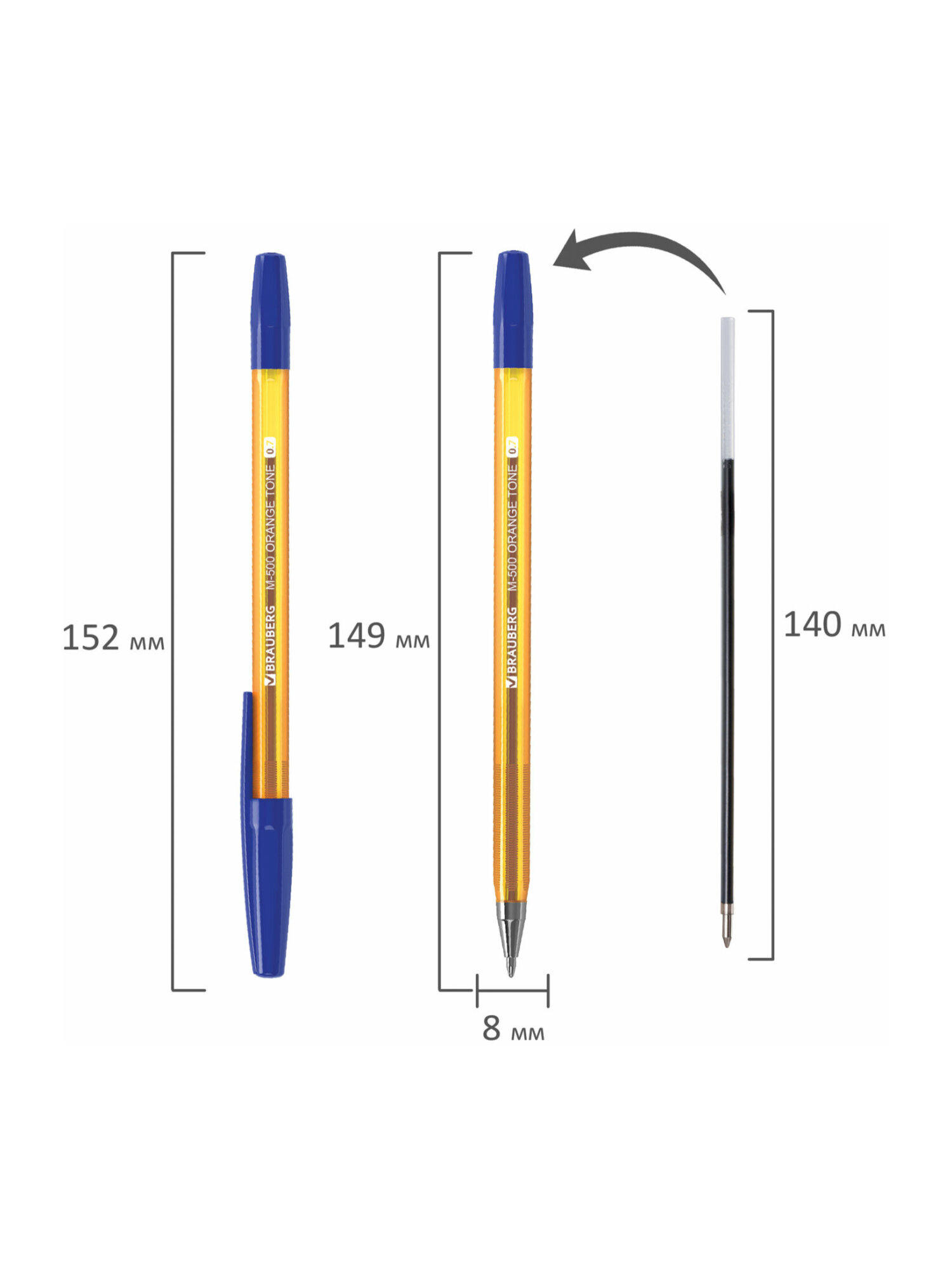 Ручка шариковая Brauberg 50 шт. - фото 12