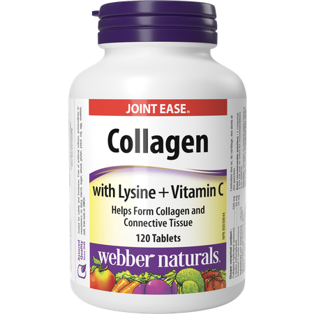 БАД Webber naturals Коллаген с лизином + витамин С 1440 мг 120 таб.