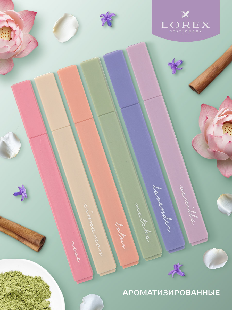 Текстовыделители Lorex Stationery 6 цв. - фото 2