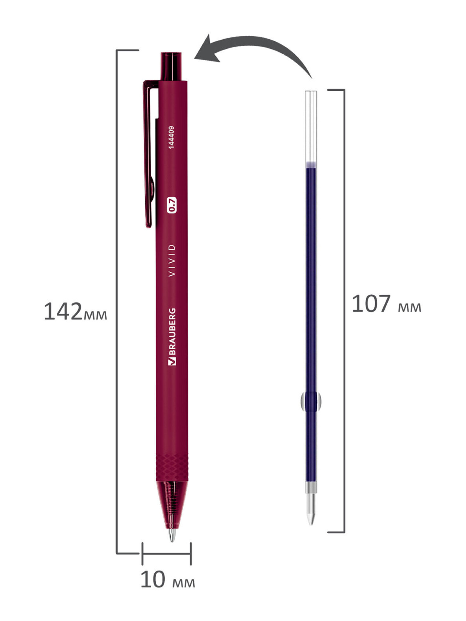 Ручка шариковая Brauberg 4 шт. - фото 12