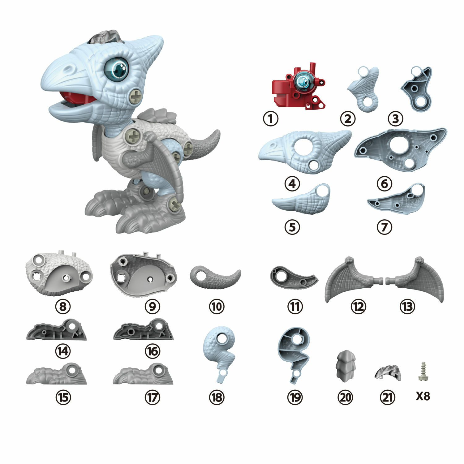 Конструктор 1TOY RoboLife Птеродактиль сборная игровая модель - фото 6