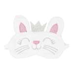 Маска для сна Miss Pinky мягкая Котик белый