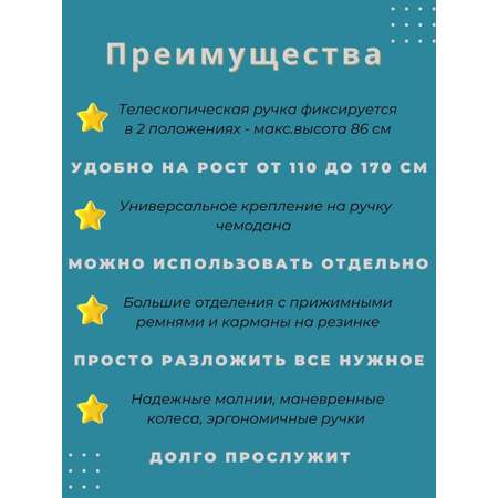 Чемодан LATS Кот-русалка