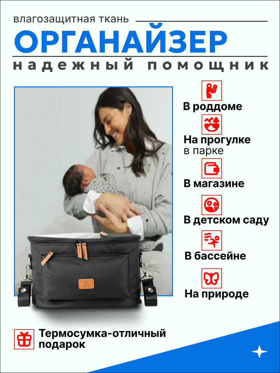 Сумка для бутылочки StrollerAcss черный - фото 9