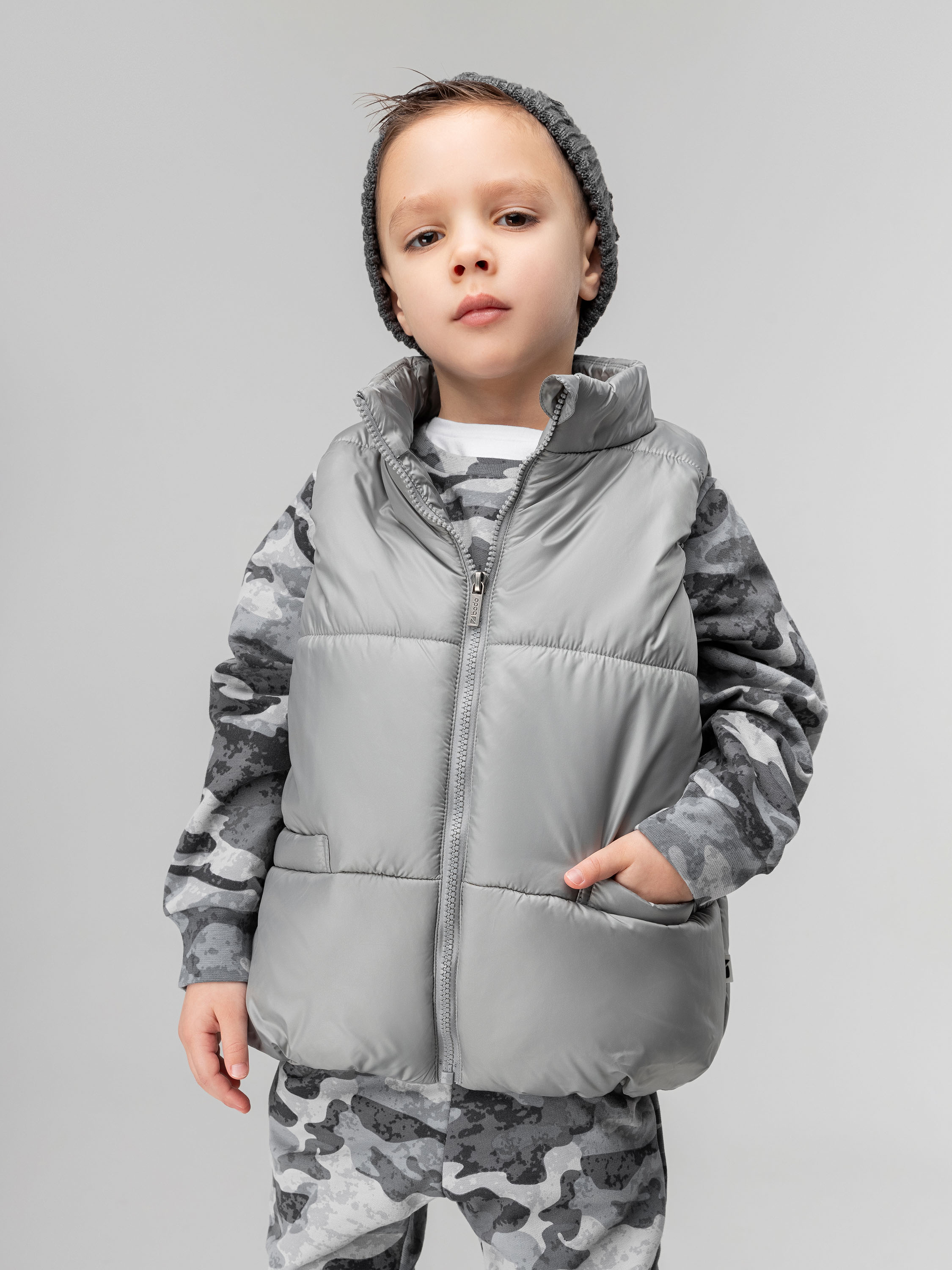 Жилет Bodo 14-56МU_серый - фото 1