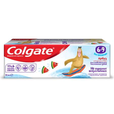 Зубная паста Colgate без фторида Арбуз 6-9лет 60мл