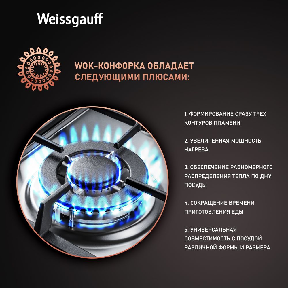 Варочная панель WEISSGAUFF HGG 641 BGL - фото 6