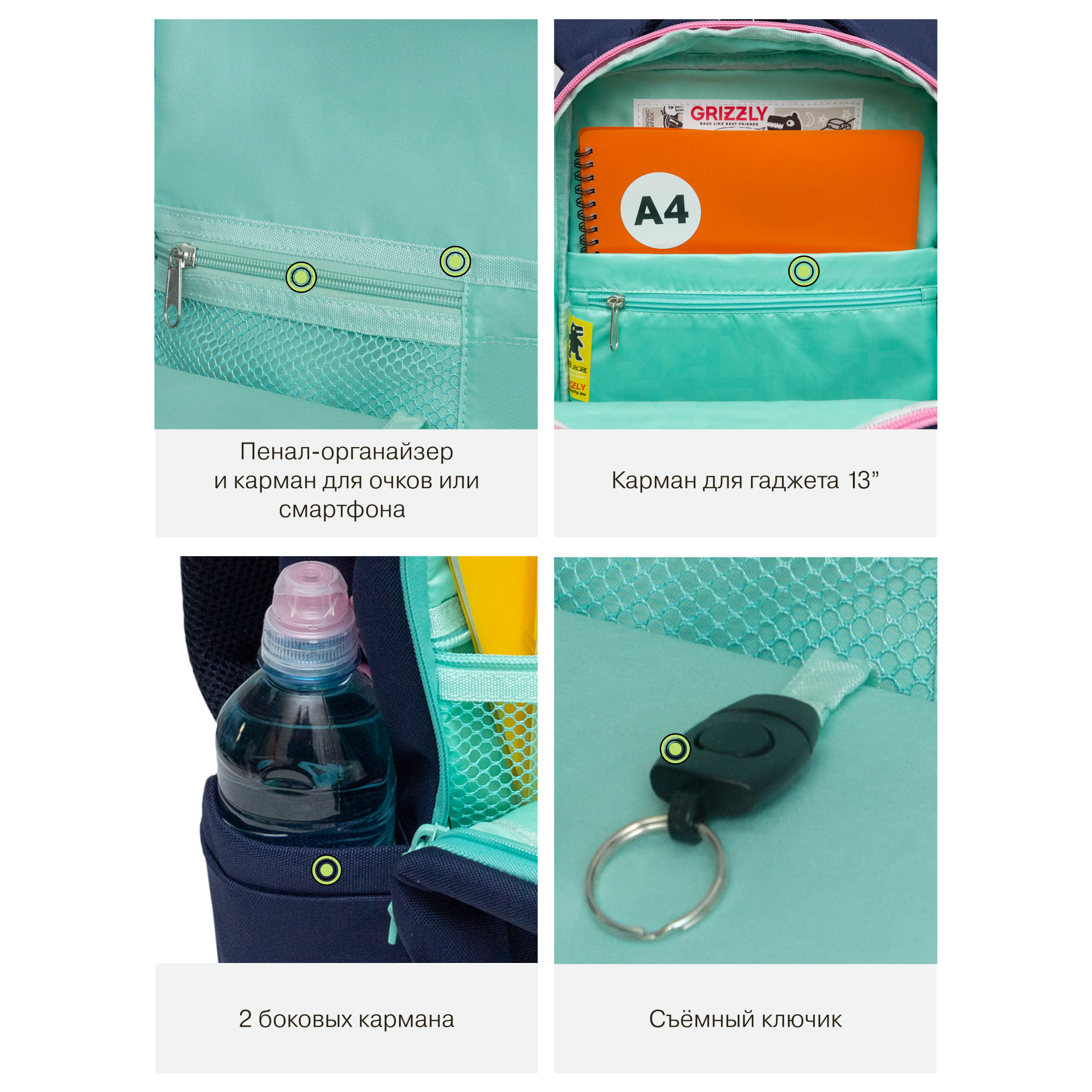 Рюкзак Grizzly для девочки - фото 11