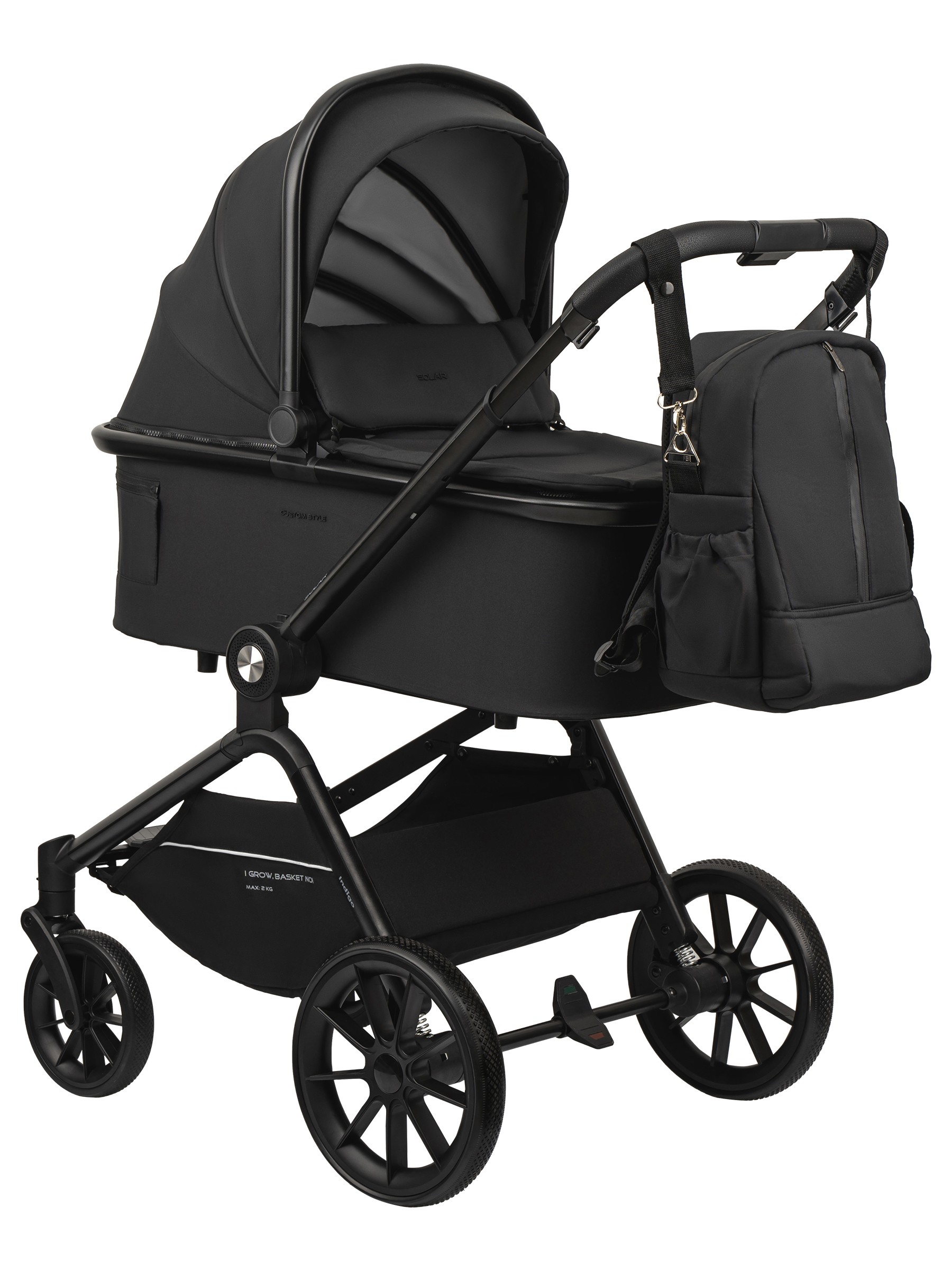 Коляска 3в1 Indigo Solar черный - фото 1