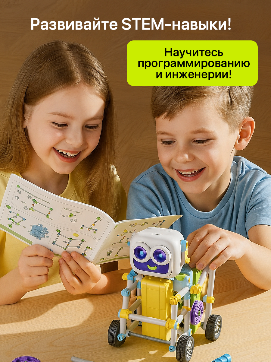 Конструктор SCIENCE EDUCATION Робототехника 45 экспериментов электронный 25 дет. - фото 10