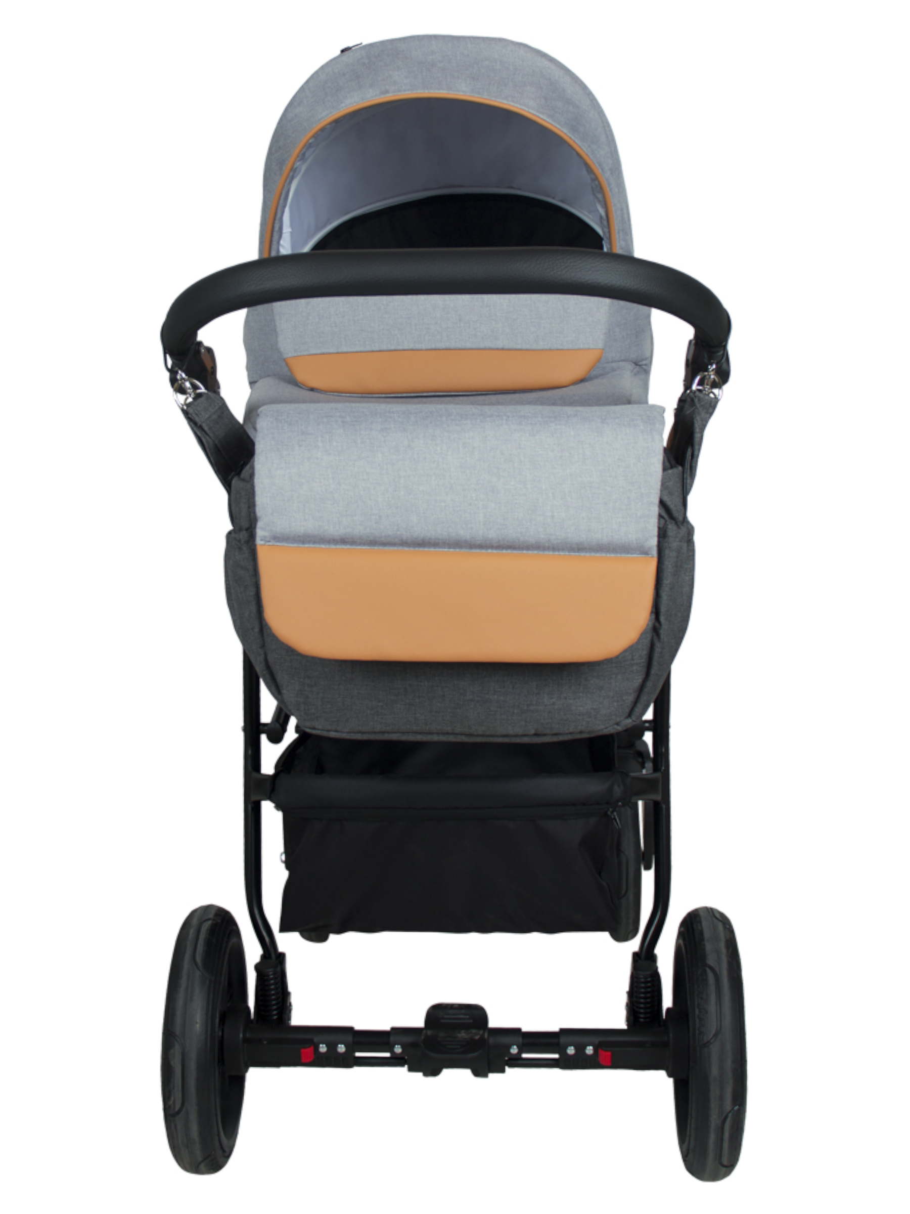 Коляска 2в1 alis Alvaro 05 серый-оранжевый - фото 3