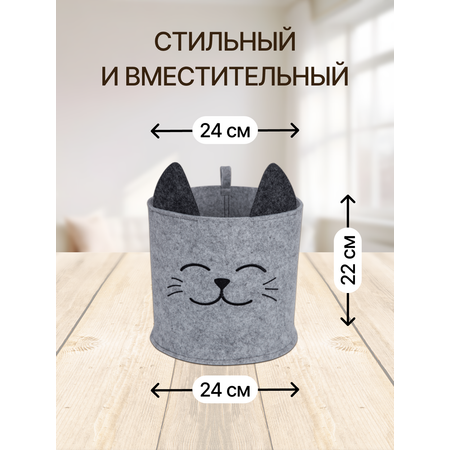 Органайзер для хранения Eva Котик 24х24х22 см 8 л