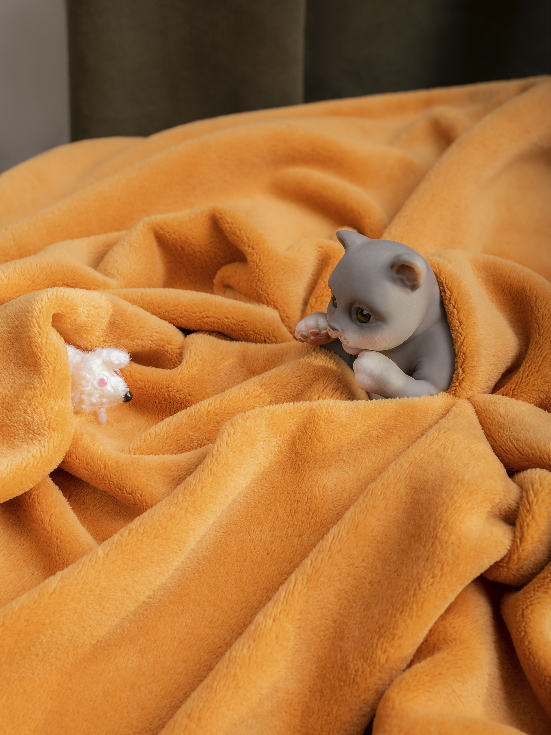 Кукла мини Magic Manufactory Magic Pets Кот реборн серый высота 19 см 4631175965861 - фото 28