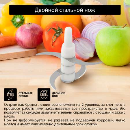 Измельчитель CHEF PRO KATANA KT- KP1000A черный жемчуг