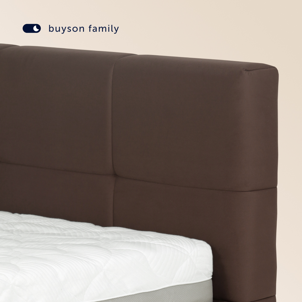 Двуспальная кровать buyson BuyGlory 200х160 коричневая микровелюр - фото 10