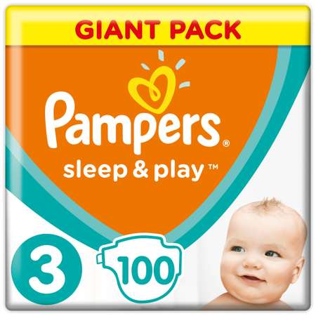 Подгузники Pampers Sleep and Play 3 (6-10 кг) 100 шт.