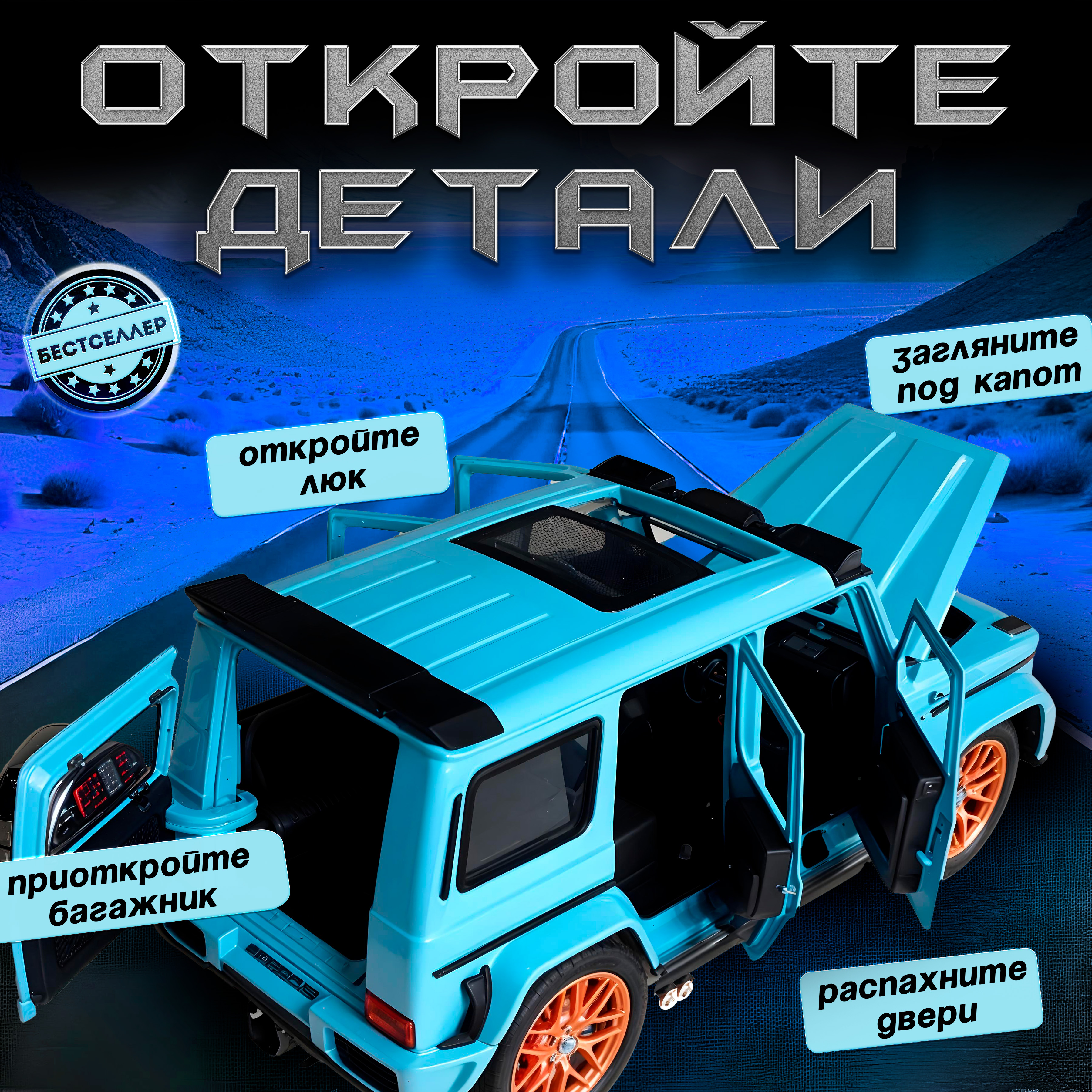 Внедорожник Бестселлер Mercedes дрифт машинка для мальчика 1:24 в ассортименте 0202542 - фото 4