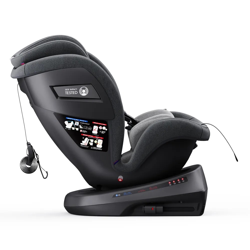 Автокресло KLEE Rapid 360 Fix Isofix 0+/1/2/3 (0-36 кг) серый - фото 5