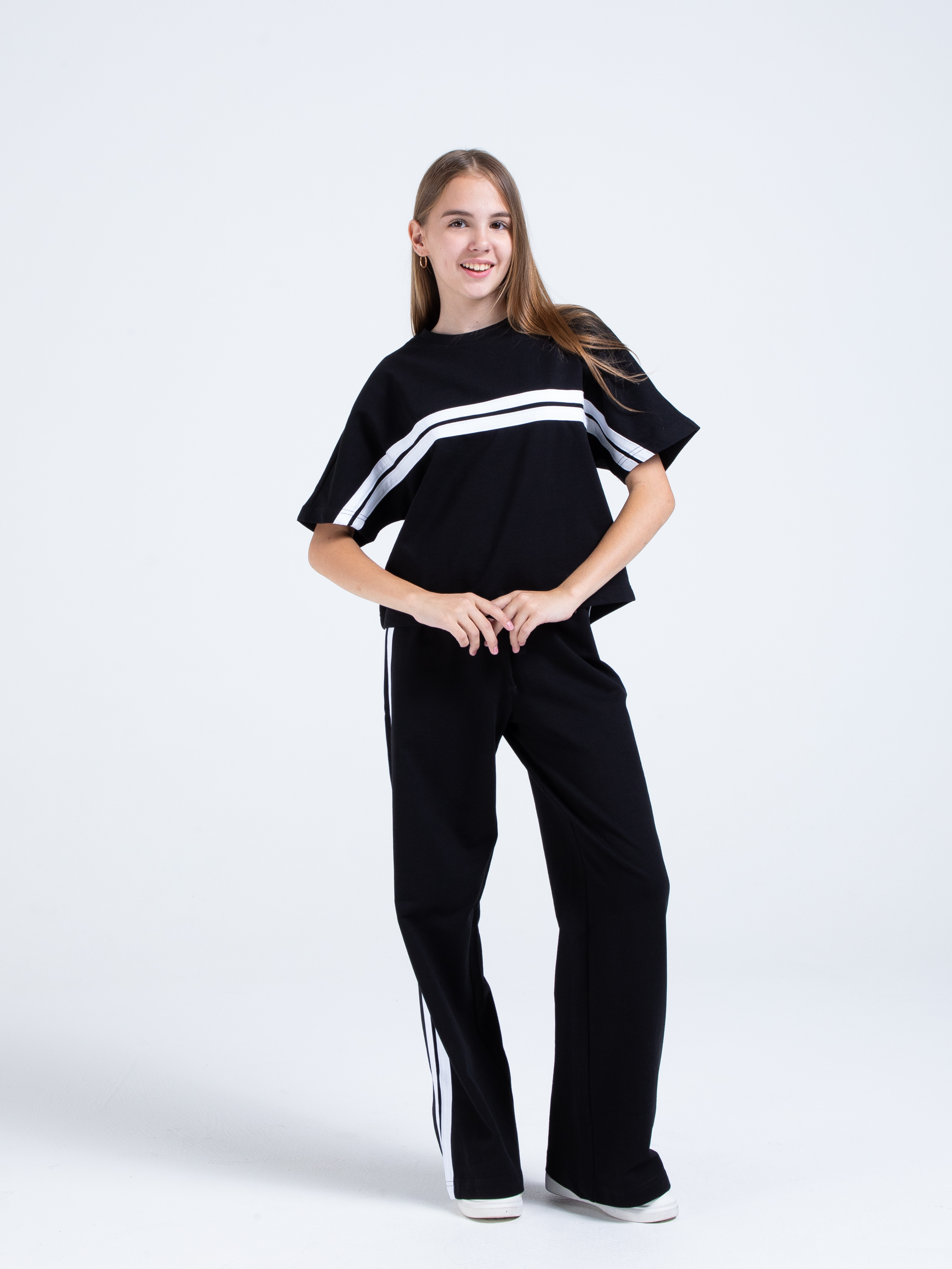 Футболка и брюки STELLA MODA 24401_черный - фото 10