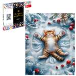 Алмазная мозаика Феникс + Кот в снегу