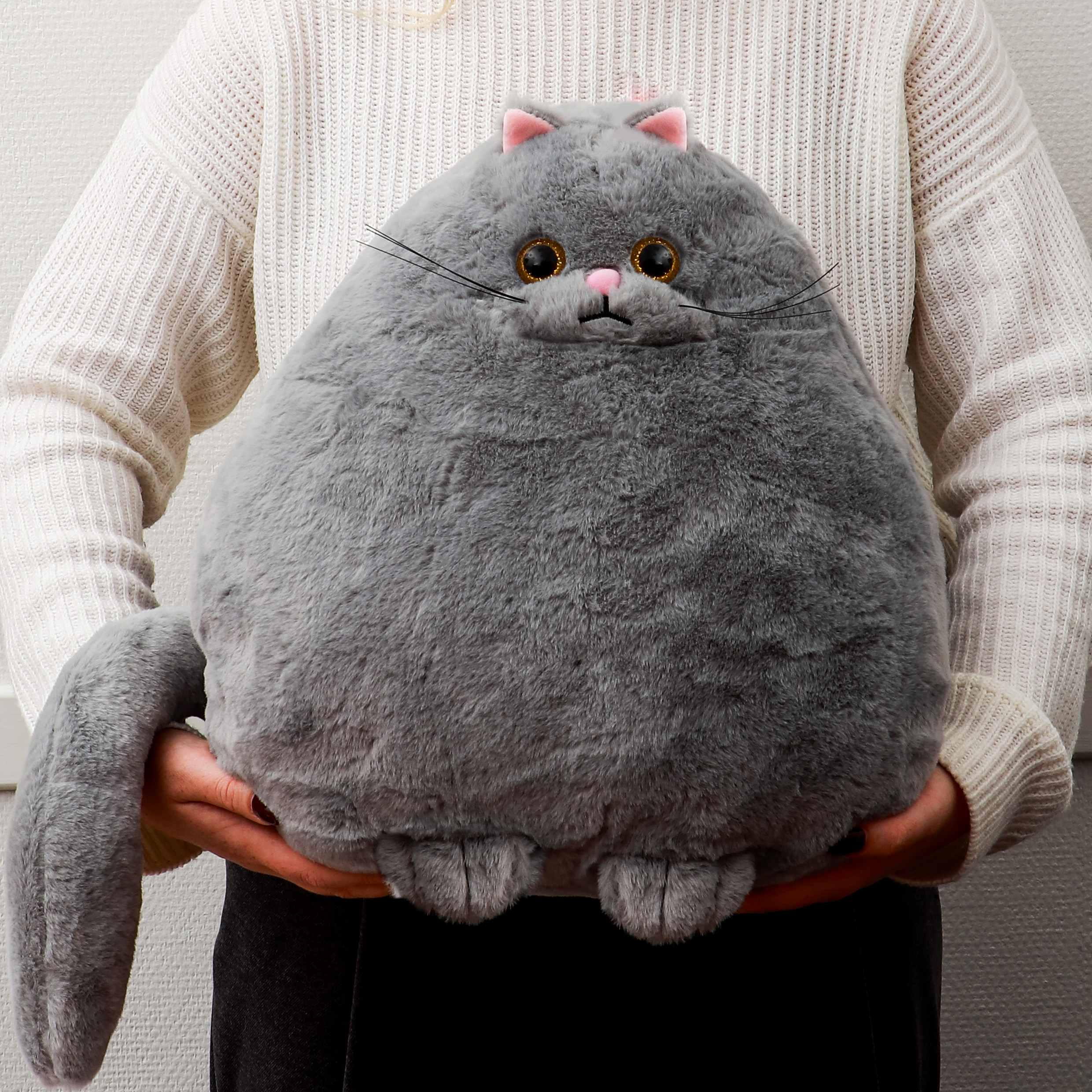 Игрушка мягкая ЭВРИКА Кот Облачко серый - фото 5