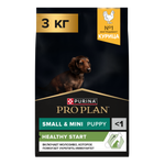 Корм сухой для щенков PRO PLAN HEALTHY START 3 кг с курицей для мелких и карликовых пород