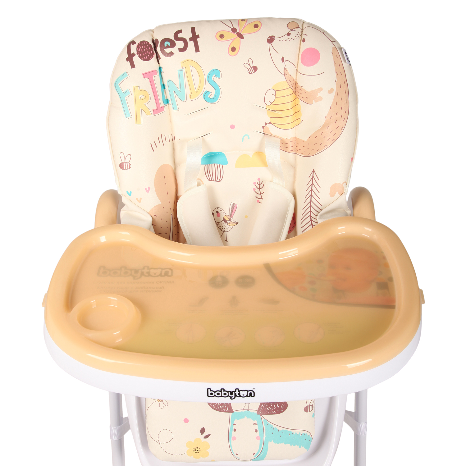 Стульчик для кормления Babyton Optima Beige классический - фото 8
