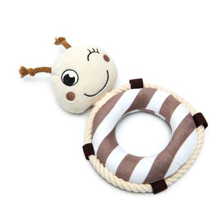 Игрушка для собак Barbaks Пчёлка мягкая с канатиком пищит 30.5*18см