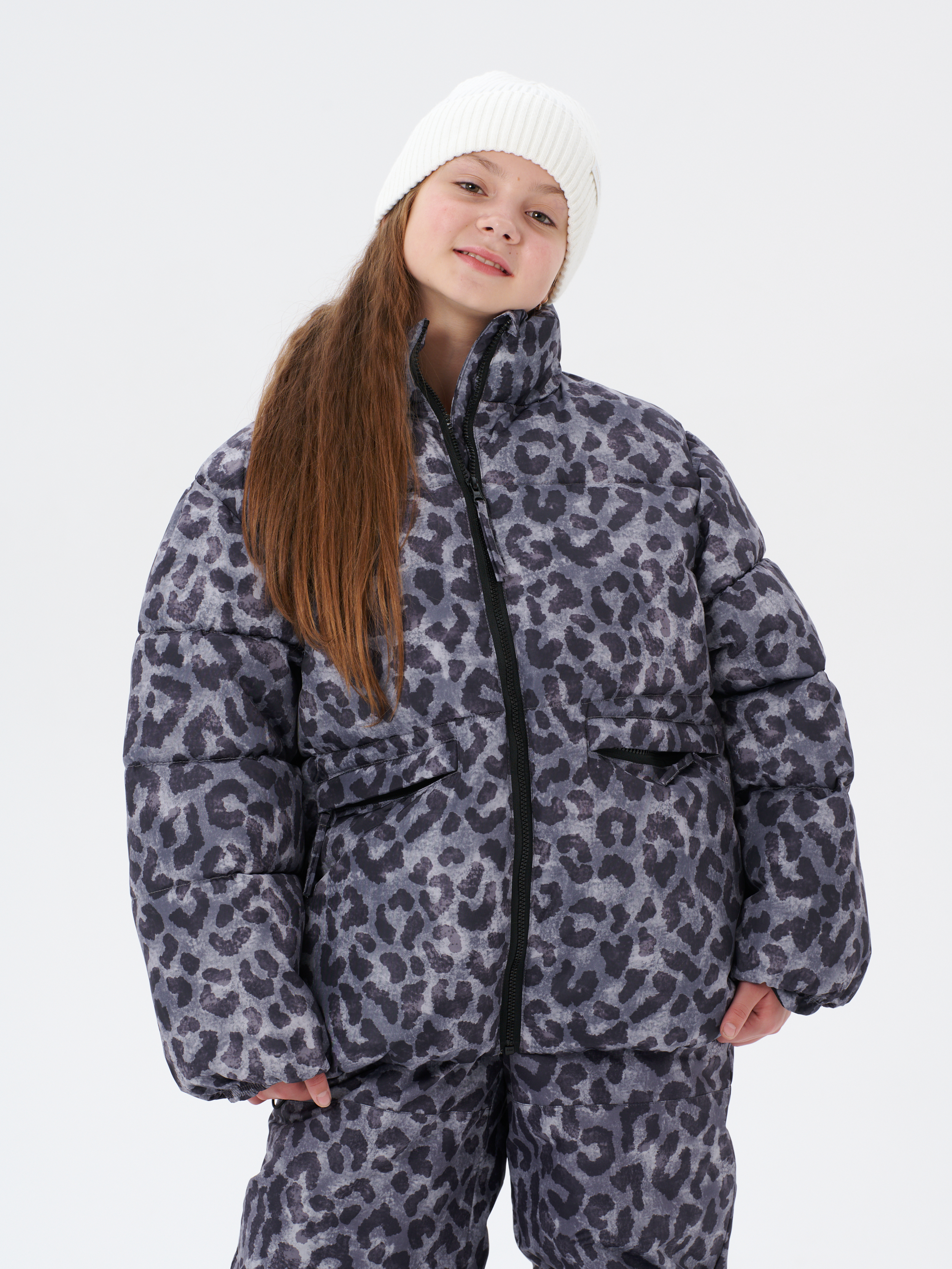 Куртка КрутышОк Т-066 серый леопард - фото 23