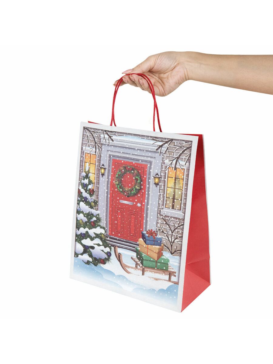 Пакет новогодний подарочный Золотая сказка набор 10 штуки Сочельник - фото 8