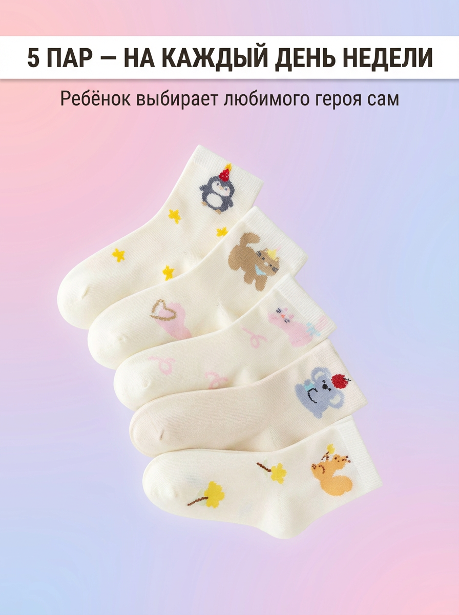 Носки 5 пар Bambooland Socks_girlsanimal - фото 8