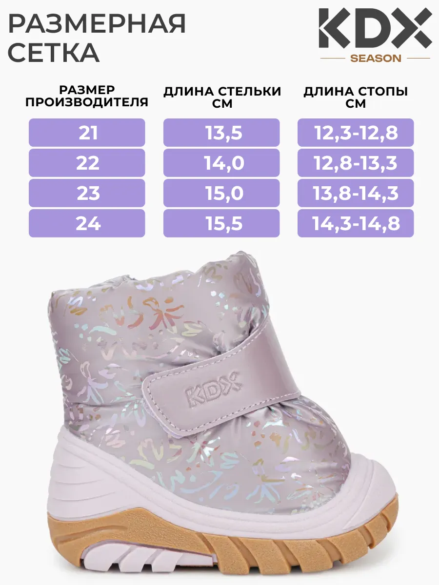 Сноубутсы KDX FL-40 lilac - фото 4