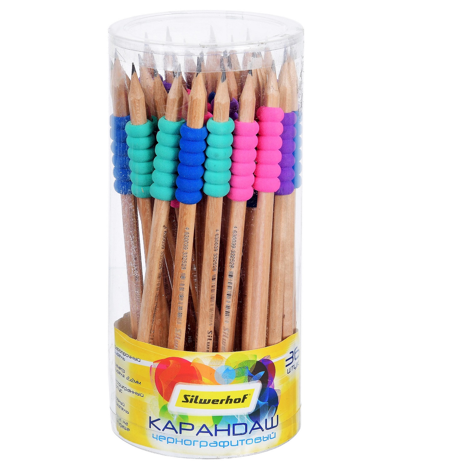 Карандаши чернографитные Silwerhof 1 шт. в ассортименте - фото 7