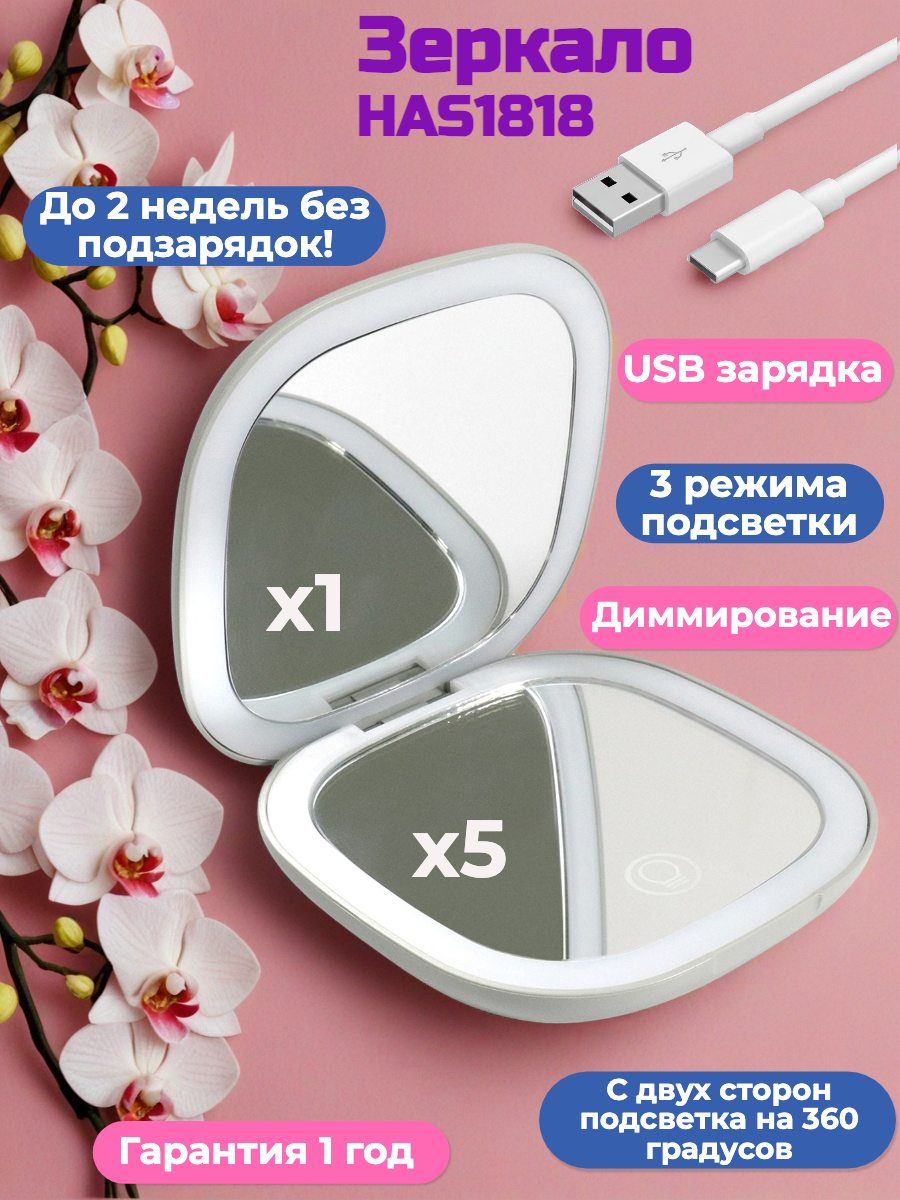 Зеркало HASTEN карманное - фото 1