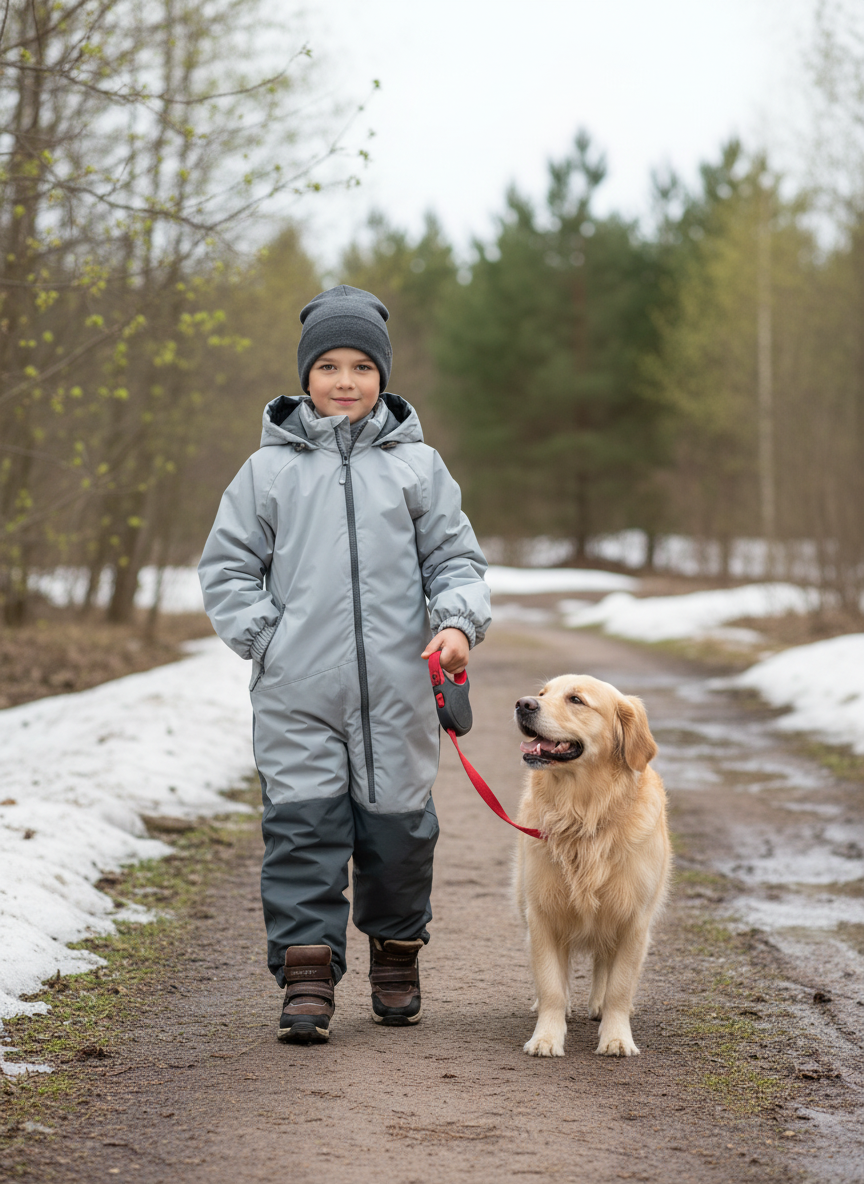 Комбинезон Arctic kids 30-042 серый - фото 2