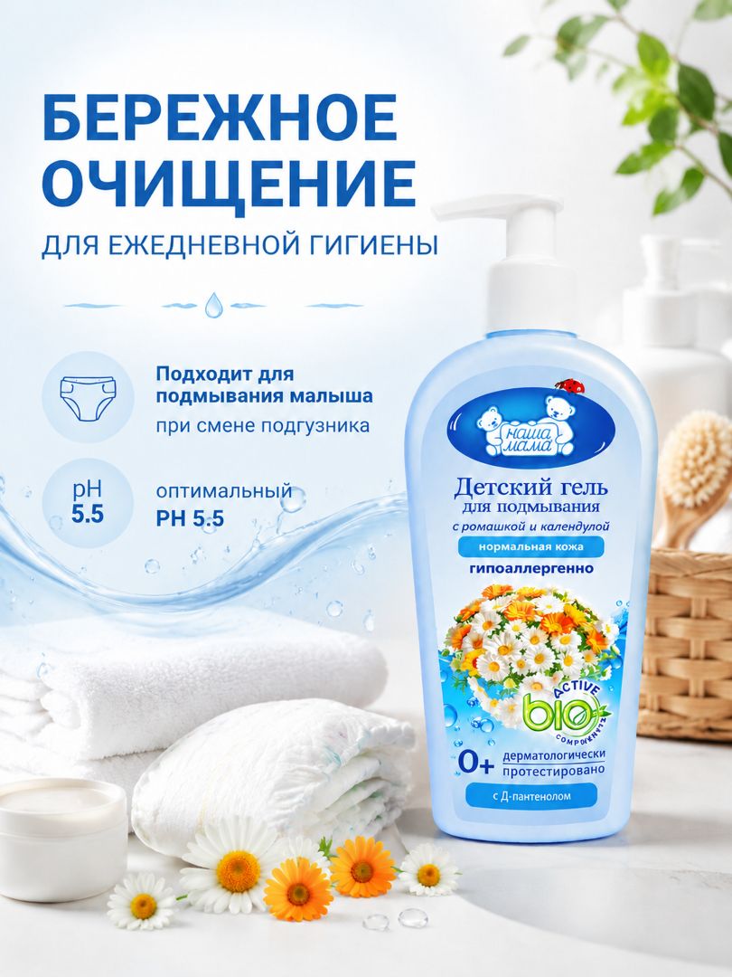Гель для подмывания Наша Мама новорожденных 0+ 250 мл - фото 3