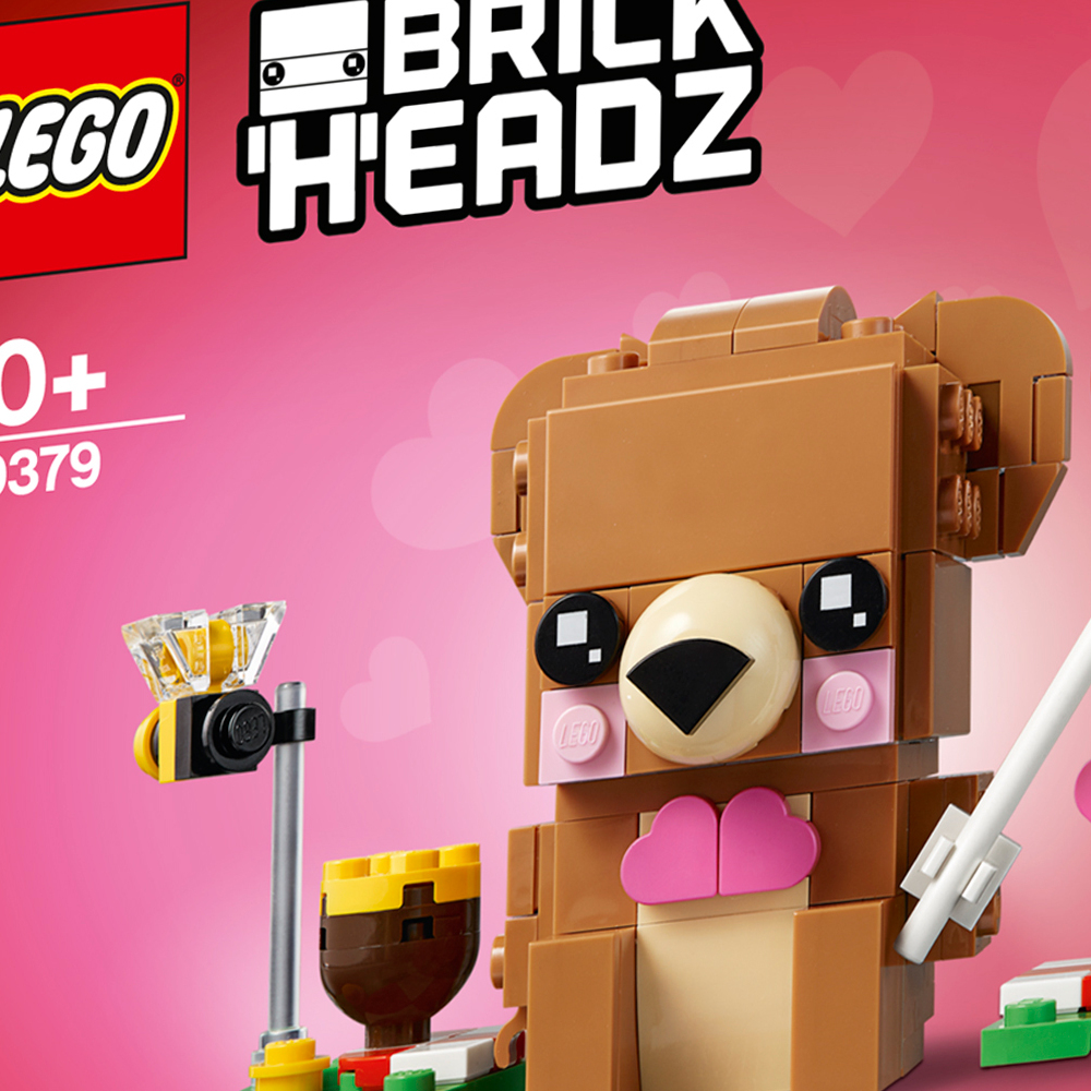 Конструктор LEGO BrickHeadz Мишка на День св. Валентина 108 дет. - фото 1