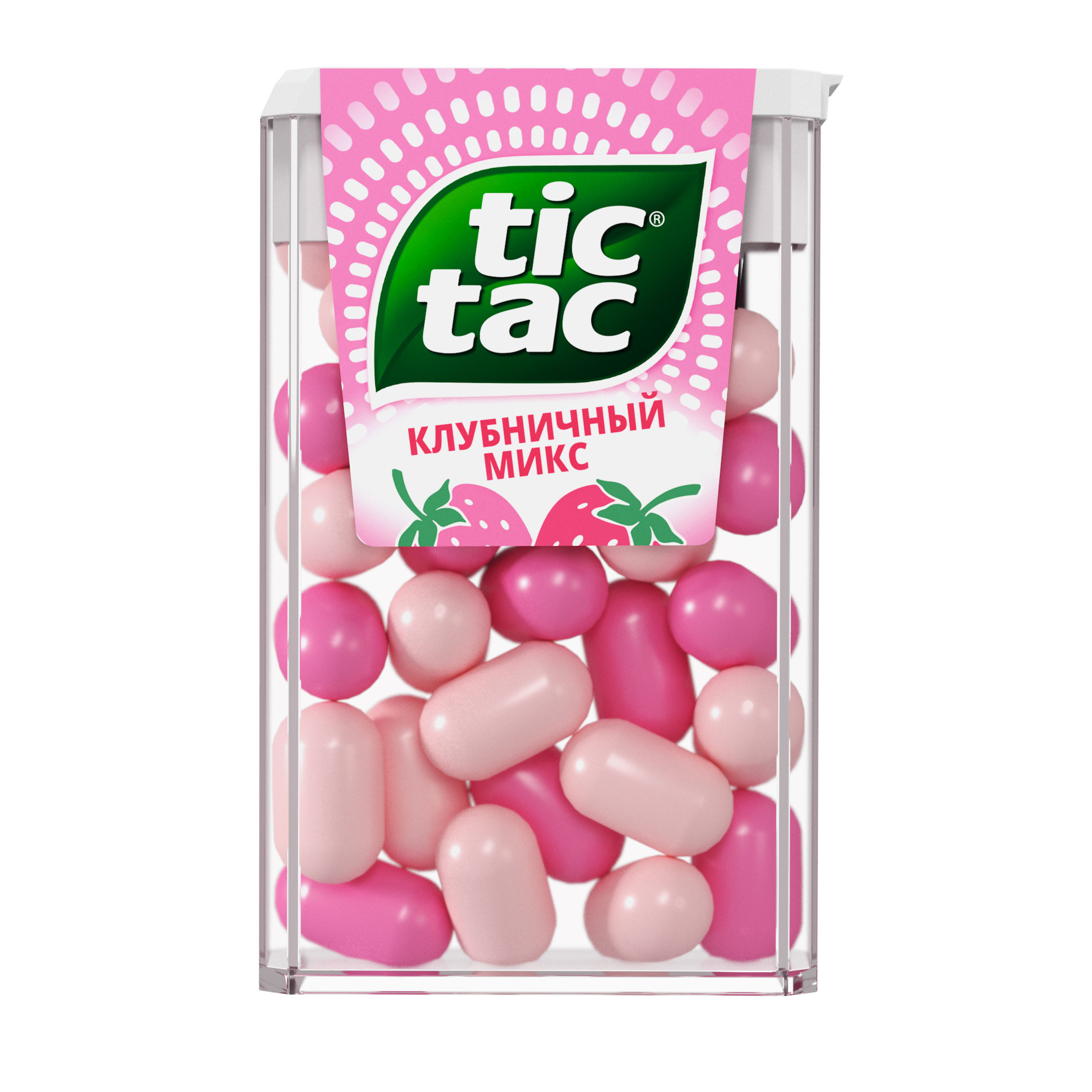 Освежающее драже конфеты Tic Tac клубника 16г - фото 1