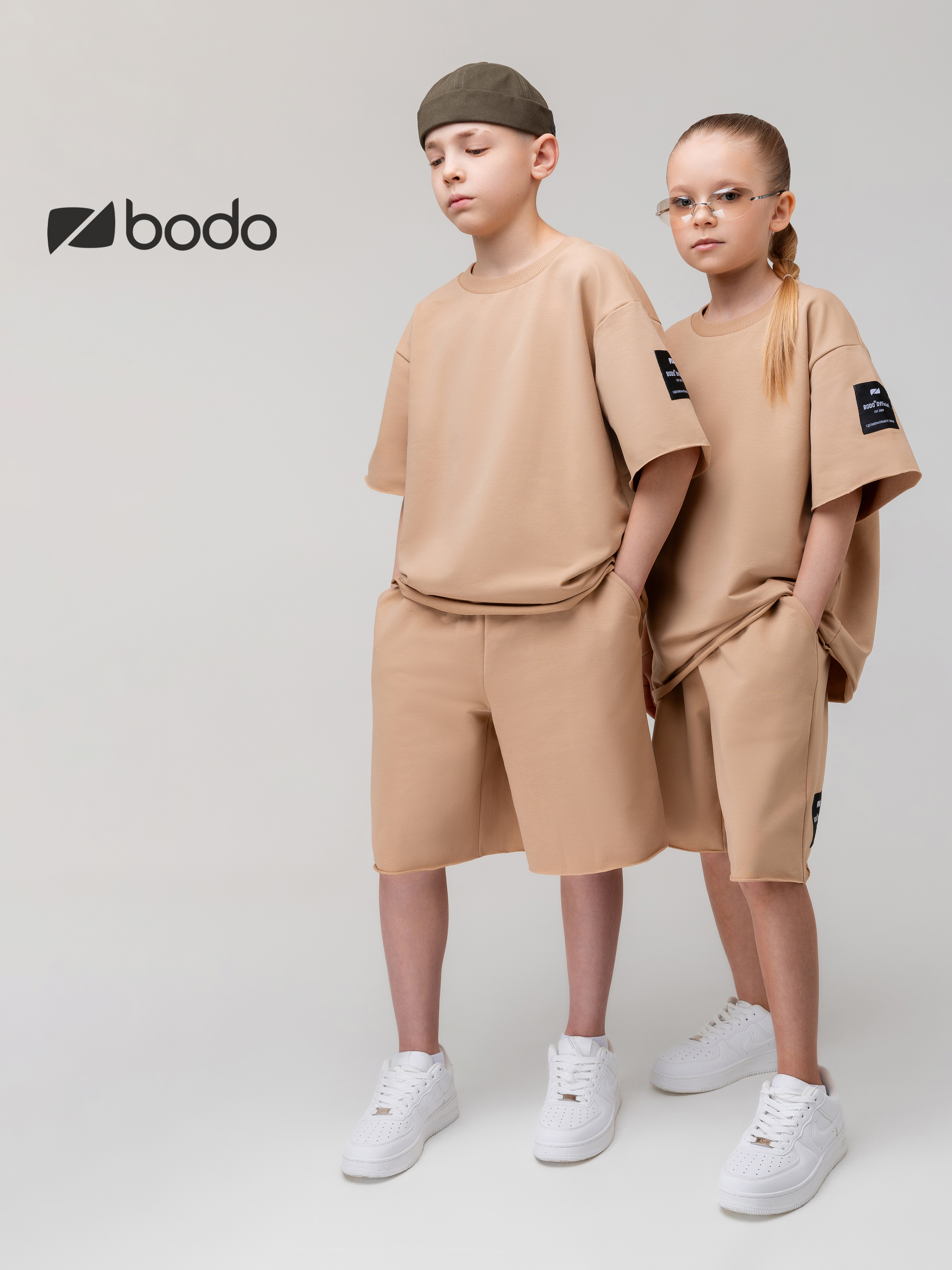 Футболка и шорты Bodo 46-34МU_бежевый - фото 9